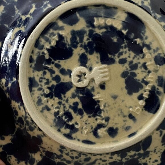 Bennington Potters NewLine Blue Agate Stoneware 6 oz Coffee Cup 5.75" Saucer Set - Picture 9 of 10